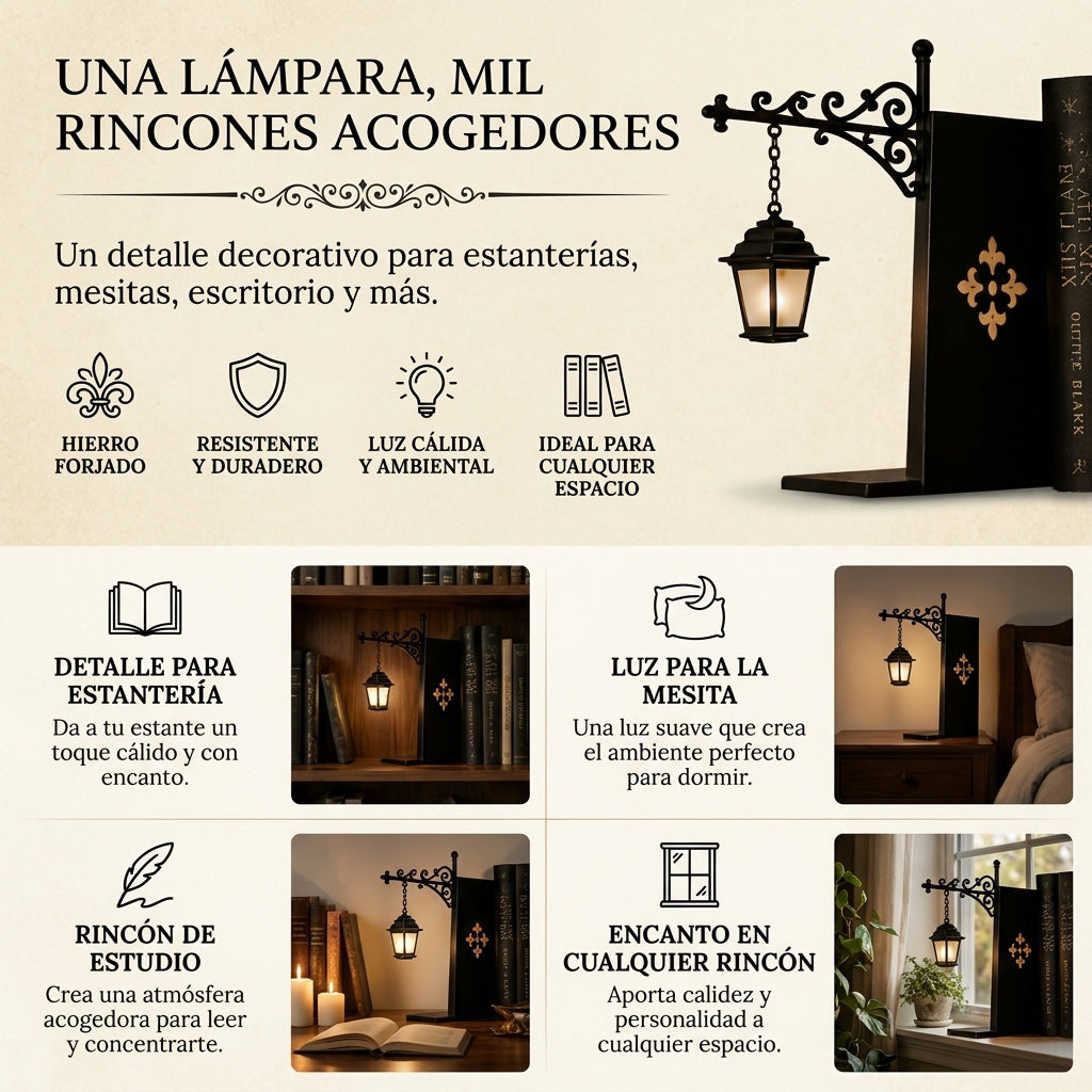 Bookgallery™- Lámpara de estantería